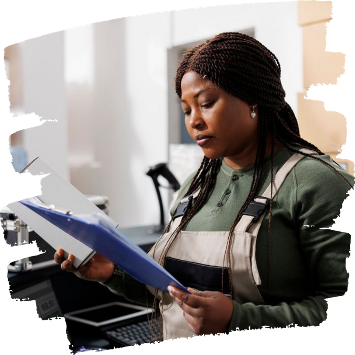 Beauty product development employee. Beauty product development employee.