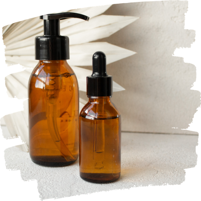 Beauty product collection. Skincare product duo.