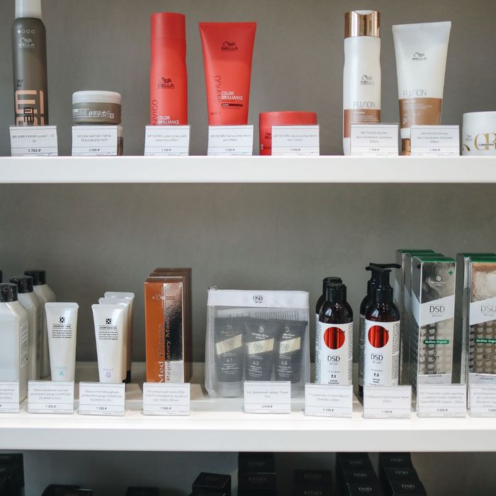 Products on store shelves