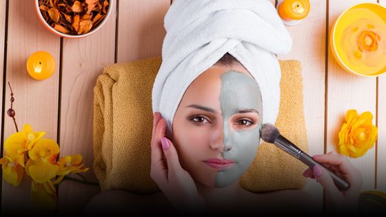 woman getting a facial