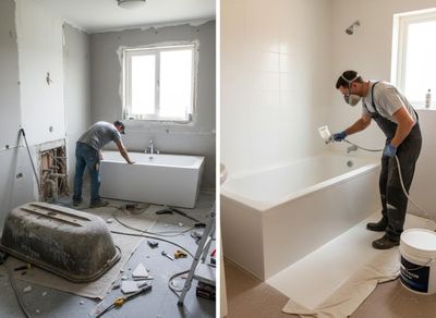 Bathroom Bathtub Refinishing Before and After
