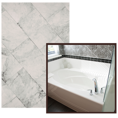 tile and refinished bathtub