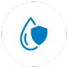 icon of raindrop and shield