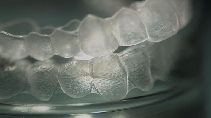 closeup of invisalign 