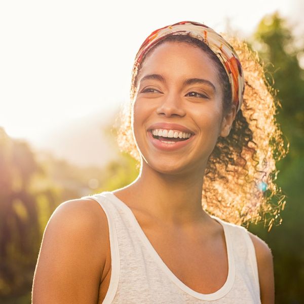 woman smiling