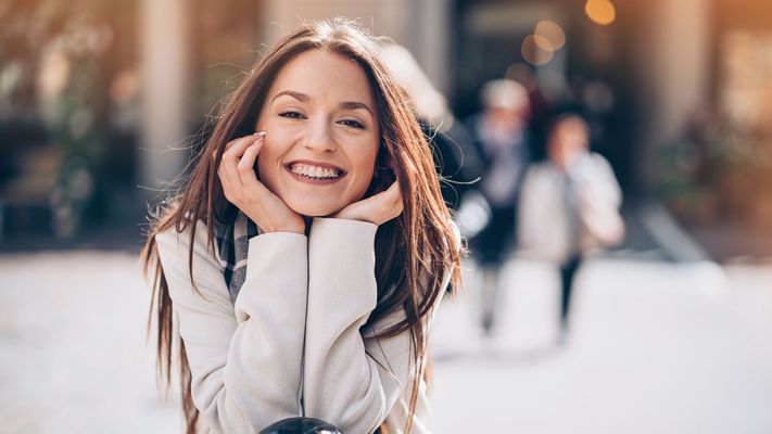 woman smiling