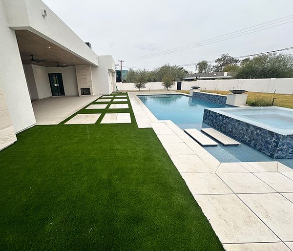 Image of a yard with a pool