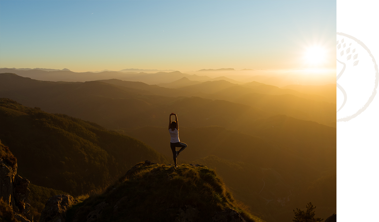 Yoga on a mountain top