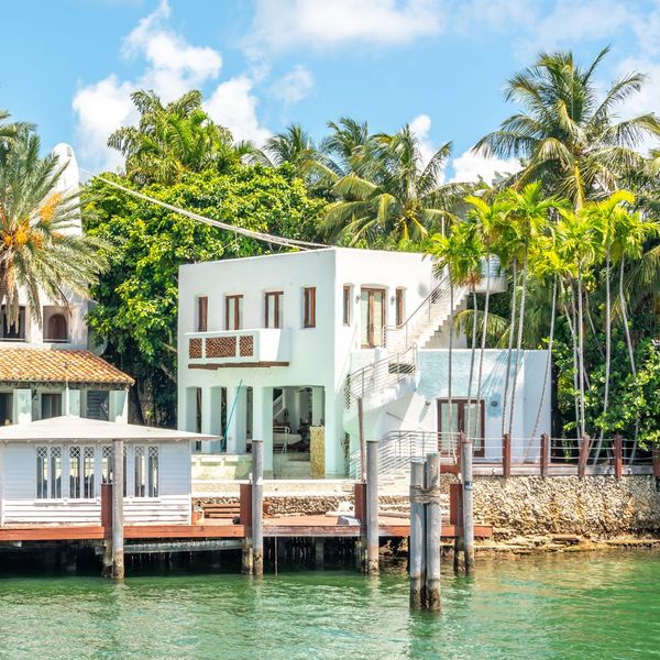 a miami home with a dock
