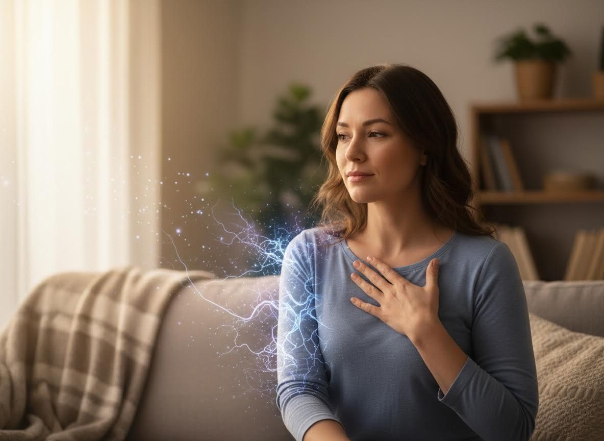 Woman Meditating with Energetic Aura
