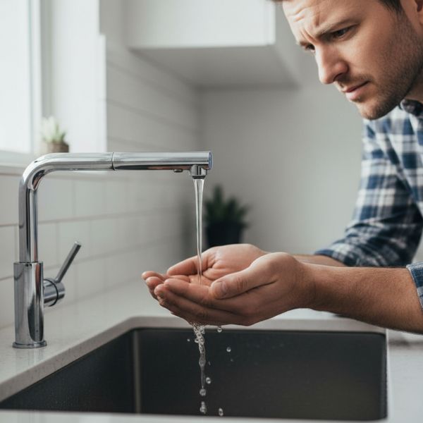 drinking water from the sink drinking water from the sink
