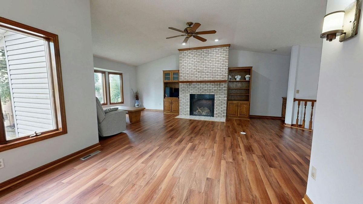 Hardwood floors in a living room