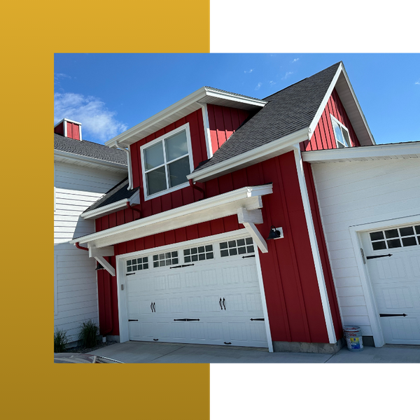 exterior house painted red