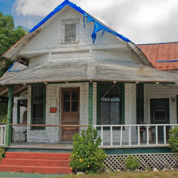 Damaged Florida home.