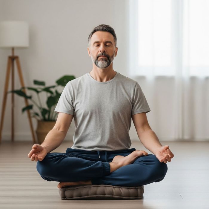 A man meditating