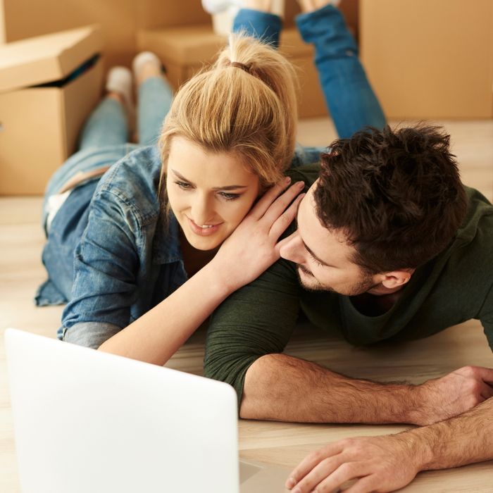 image of a couple planning a move