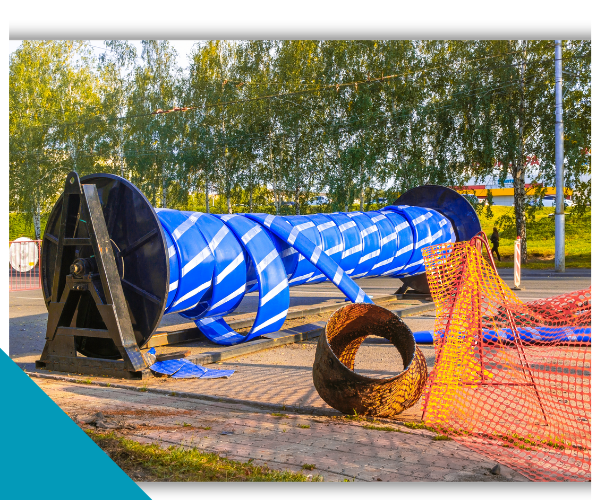 U-pipe reel for the restoration of the old main pipeline
