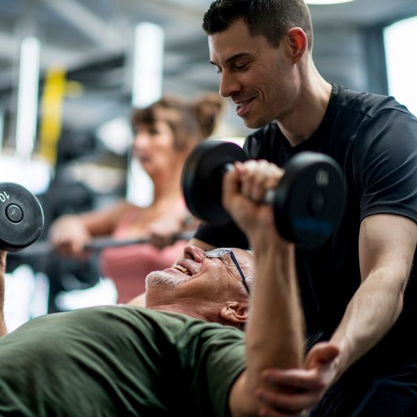 personal trainer in gym