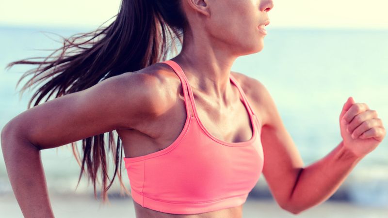 woman jogging outside