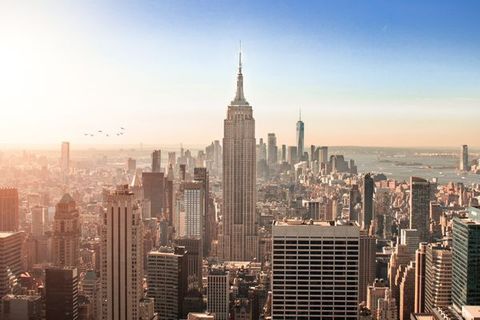 view of skyline in New York 