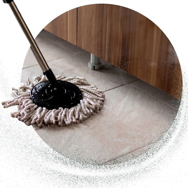 mop cleaning tile floor