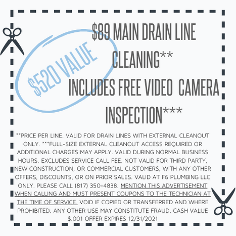 $89 DRAIN CLEANING Coupon