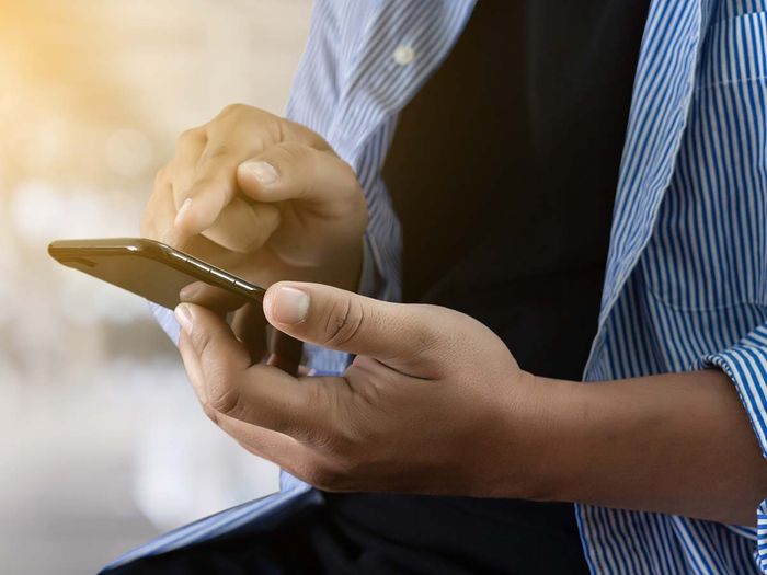 Man with cell phone