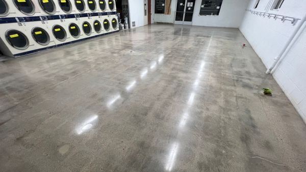 laundromat with epoxy flooring