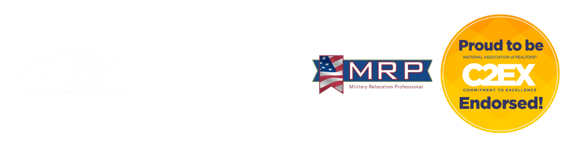 Real estate logos white