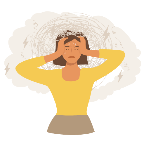 graphic of person with anxiety