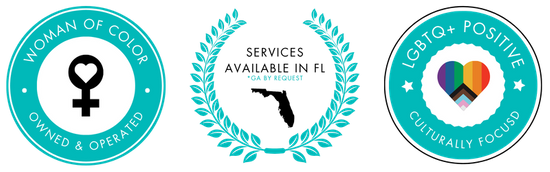 Woman of Color Owned and Operated, Services Available in Florida, LGBTQ Positive, Culturally Focused