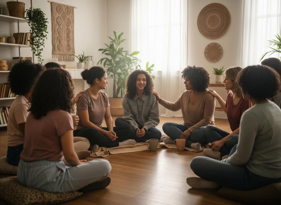 Diverse Women in a Supportive Group Circle