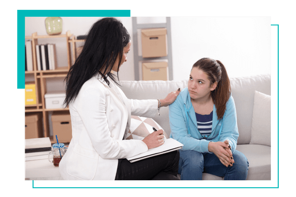 teenager with therapist