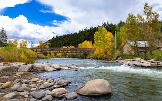 Friendship Bridge and the San Juan River Pagosa Springs