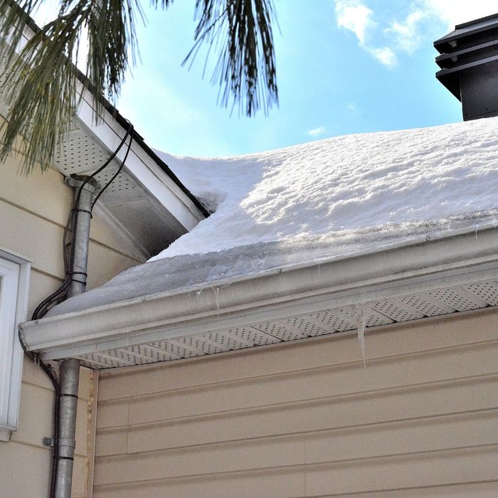 Roof with ice dams