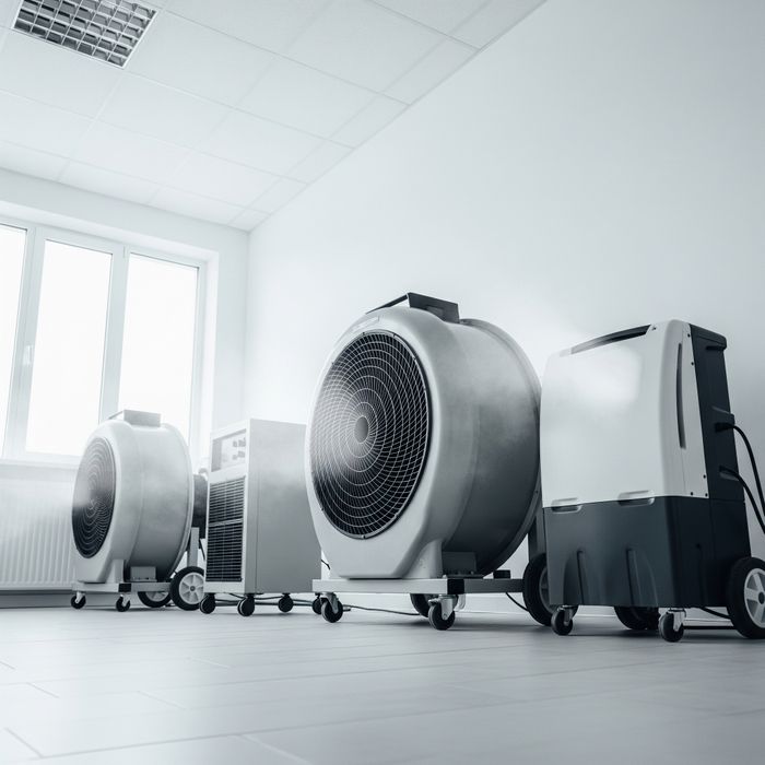 Industrial drying equipment used by Pro-Klean to mitigate water damage after a fire. Our Fire Damage Restoration3.jpeg