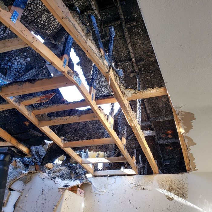 fire roof damage