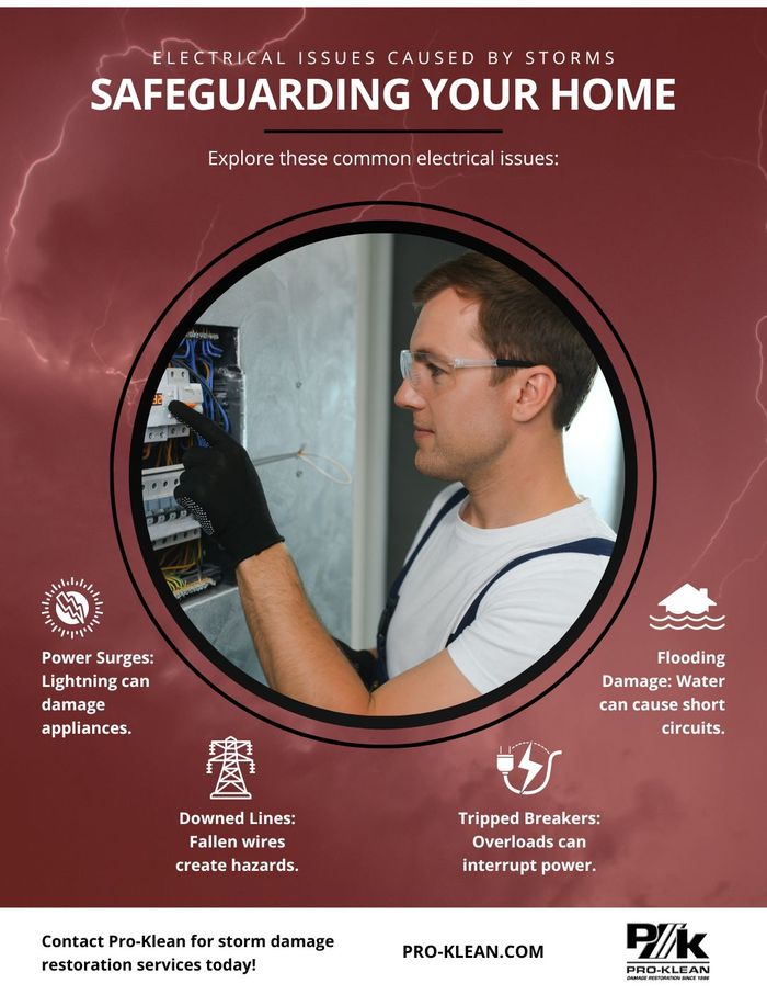 electrical issues caused by storms infographic