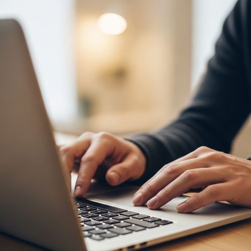 person working on a computer
