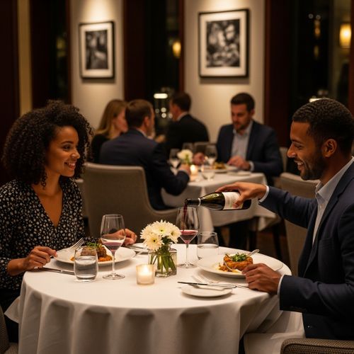 dining at a restaurant