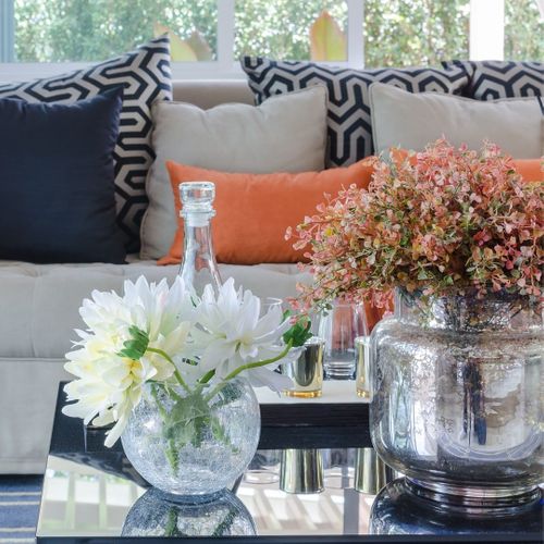 table with flowers