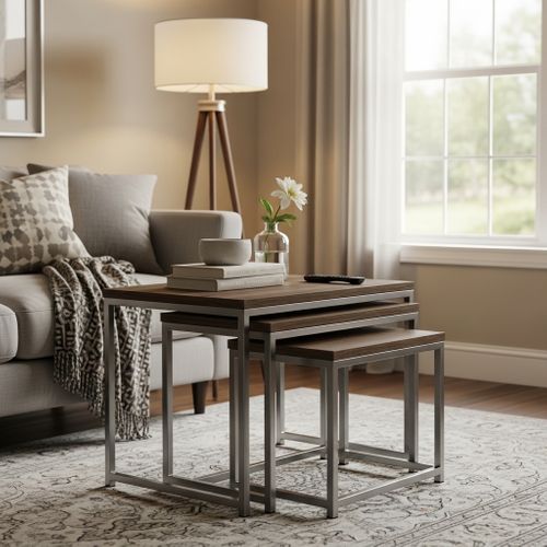 nesting tables in a living room