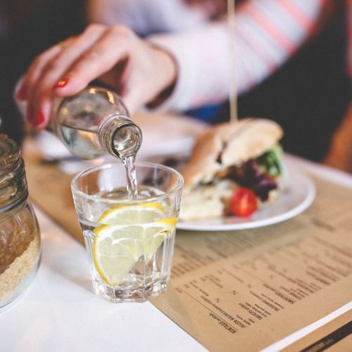 dinner at a restaurant