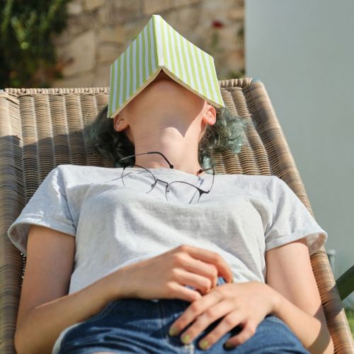 person sleeping outside