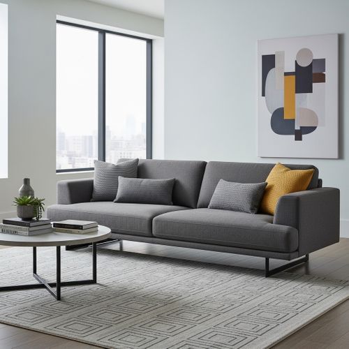 Stylish living room furniture with a modern sofa