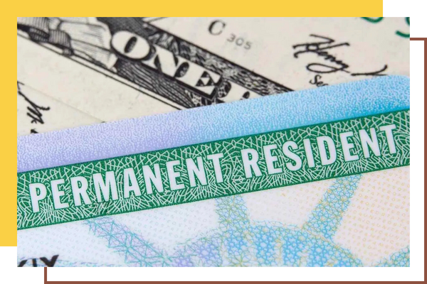 image of a green card