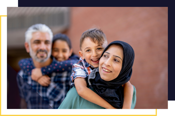 a family immigrating to the US