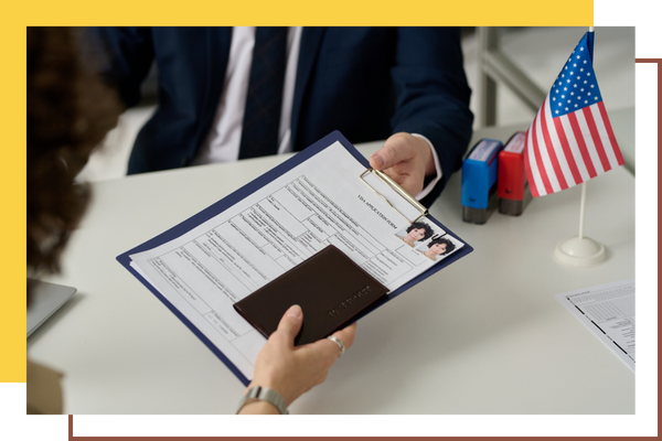 image of a visa application
