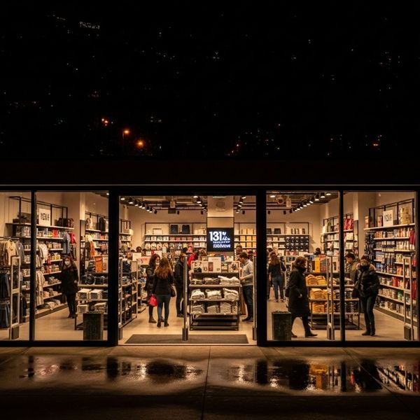 a busy retail store continues to serve customers during a power outage