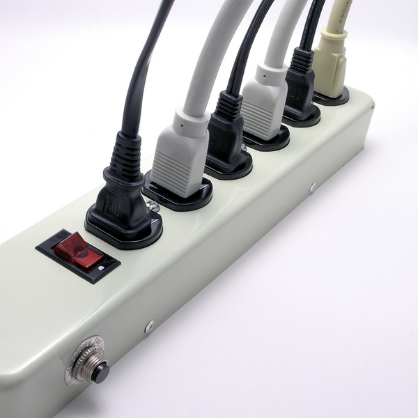 power strip of cords